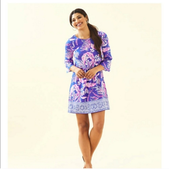 NWT Lilly Pulitzer Ophelia Swing Dress Blue XXS - Picture 2 of 6